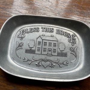Wilton Armetale RWP "Bless This House " TRAY PLATE